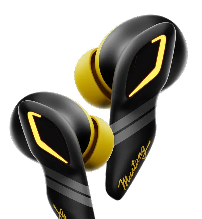 Mustang Torq Yellow & Black earbuds