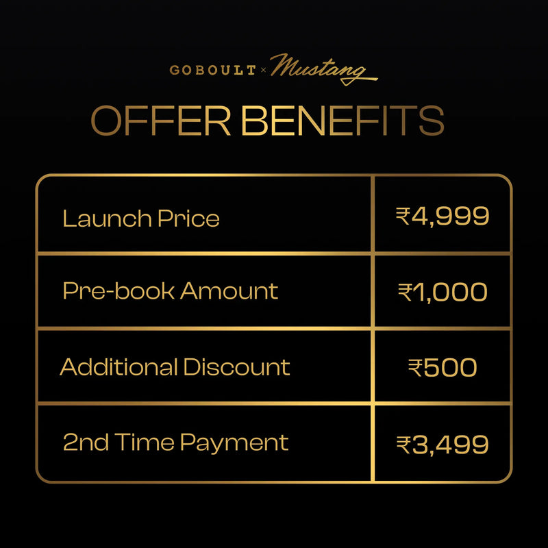 GoBoult Priority Access | Mustang Stallion Nitro Black