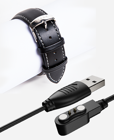 Buy smartwatch charging cable & black strap from Goboult accessories collection